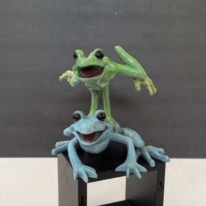 Kitty's Critters Leap Frogs Figurine Statue 2005 Tree Frog Anthropomorphic